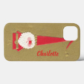 ヴィンテージクリスマスキュートサンタクロース格言オン金ゴールド Case-Mate iPhoneケース (裏面 (横))