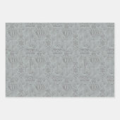 ヴィンテージクリスマスキラキラ冬の村 ラッピングペーパーシート (正面2)