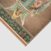 ヴィンテージクリスマスキリストと天使の誕生 薄葉紙 (詳細)