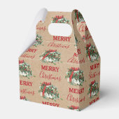 ヴィンテージクリスマスギフトホリデーホリーベリークラフト フェイバーボックス (裏面サイド)