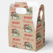 ヴィンテージクリスマスギフトホリデーホリーベリークラフト フェイバーボックス (オープン)