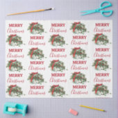 ヴィンテージクリスマスギフトホリデーホリーベリー 薄葉紙 (クラフト)