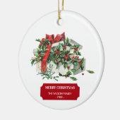 ヴィンテージクリスマスギフトホリデー セラミックオーナメント (左)