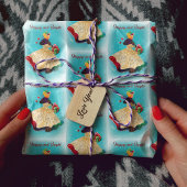 ヴィンテージクリスマスギフトボックス金ゴールドグリッター女 ラッピングペーパー