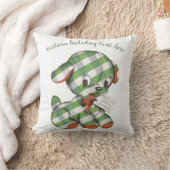 ヴィンテージクリスマスギンガムパピードッグぬいぐるみ動物 クッション (ブランケット)