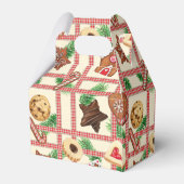 ヴィンテージクリスマスクッキープレイドカントリースタイル フェイバーボックス (裏面サイド)