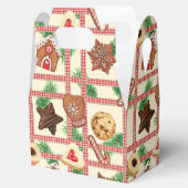 ヴィンテージクリスマスクッキープレイドカントリースタイル フェイバーボックス (オープン)