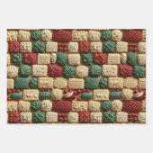 ヴィンテージクリスマスクッキーレトロ ラッピングペーパーシート (正面2)