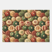 ヴィンテージクリスマスクッキーレトロ ラッピングペーパーシート (正面)