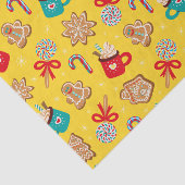 ヴィンテージクリスマスクッキー、キャンディとマグカップ 薄葉紙 (詳細)