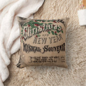 ヴィンテージクリスマスクッション、ミュージカルシアターポスター クッション (ブランケット)