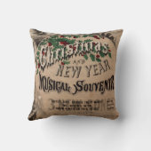 ヴィンテージクリスマスクッション、ミュージカルシアターポスター クッション (裏面)