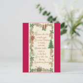 ヴィンテージクリスマスクリスマスメッセージ シーズンポストカード (スタンド正面)