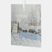 ヴィンテージクリスマスクロード・モネのマグピー ガラスオーナメント (正面左)