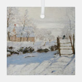 ヴィンテージクリスマスクロード・モネのマグピー ガラスオーナメント (裏面)