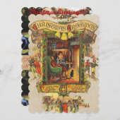 ヴィンテージクリスマスグリーツフラットフォトカード シーズンカード (正面/裏面)