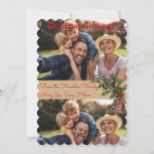 ヴィンテージクリスマスグリーツフラットフォトカード シーズンカード (裏面)