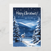 ヴィンテージクリスマスグリーティングカード (正面/裏面)