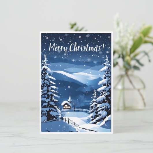 ヴィンテージクリスマスグリーティングカード (スタンド正面)