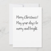 ヴィンテージクリスマスグリーティングカード (裏面)