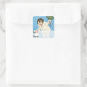 ヴィンテージクリスマスグリーティングギフトラベル スクエアシール (バッグ)