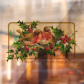 ヴィンテージクリスマスグリーティングバーズホリー ウィンドウサイン (シート2)