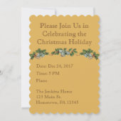 ヴィンテージクリスマスグリーティングパーティー招待状 招待状 (裏面)