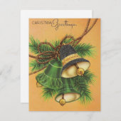 ヴィンテージクリスマスグリーティングベル シーズンカード (正面/裏面)