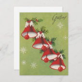 ヴィンテージクリスマスグリーティングベル シーズンカード (正面/裏面)