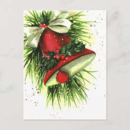 ヴィンテージクリスマスグリーティングポストカード シーズンポストカード