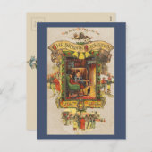 ヴィンテージクリスマスグリーティングポストカード シーズンポストカード (正面/裏面)