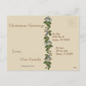 ヴィンテージクリスマスグリーティングポストカード シーズンポストカード (裏面)