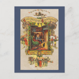 ヴィンテージクリスマスグリーティングポストカード シーズンポストカード