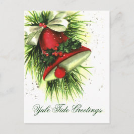 ヴィンテージクリスマスグリーティングポストカード シーズンポストカード