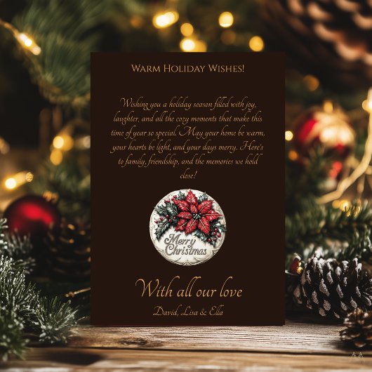 ヴィンテージクリスマスグリーティング出生シーンカード 招待状