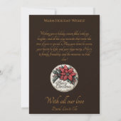 ヴィンテージクリスマスグリーティング出生シーンカード 招待状 (裏面)