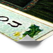 ヴィンテージクリスマスグリーティング ポスター (角)