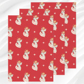 ヴィンテージクリスマスグリーティング、天使と星 ラッピングペーパーシート