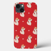 ヴィンテージクリスマスグリーティング、天使と星 Case-Mate iPhoneケース (裏面)