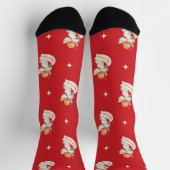 ヴィンテージクリスマスグリーティング、星の天使 ソックス (上部)