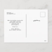 ヴィンテージクリスマスグリーナリー写真コラージュ シーズンポストカード (裏面)