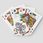 ヴィンテージクリスマスグリーン遊自転車のカード トランプ (裏面)