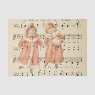 ヴィンテージクリスマスコスチュームミュージックシートの切り離し 薄葉紙