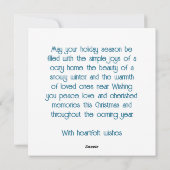 ヴィンテージクリスマスコテージ切手 シーズンカード (裏面)