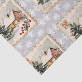 ヴィンテージクリスマスコテージ切手 薄葉紙 (詳細)