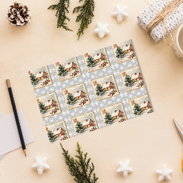 ヴィンテージクリスマスコテージ切手 薄葉紙