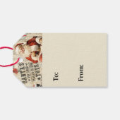 ヴィンテージクリスマスコラージュのデカップージ ギフトタグ (裏面横)