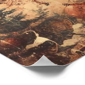 ヴィンテージクリスマスコラージュのポスター ポスター (角)