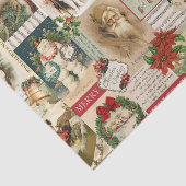 ヴィンテージクリスマスコラージュの切り離しティッシュペーパー 薄葉紙 (詳細)
