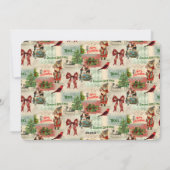 ヴィンテージクリスマスコラージュ額縁写真 シーズンカード (裏面)